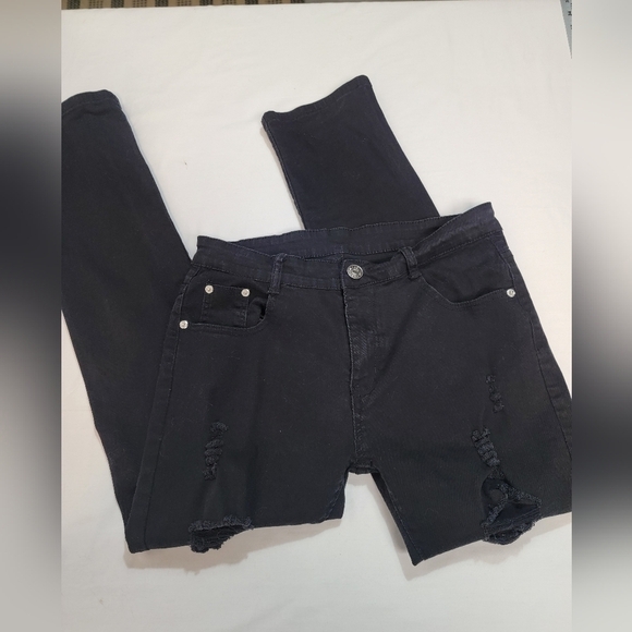 FREDD MARSHALL Skinny Slim Fit Ripped Distressed Stetch Jean/Pant Men's Size 32 - Picture 10 of 12